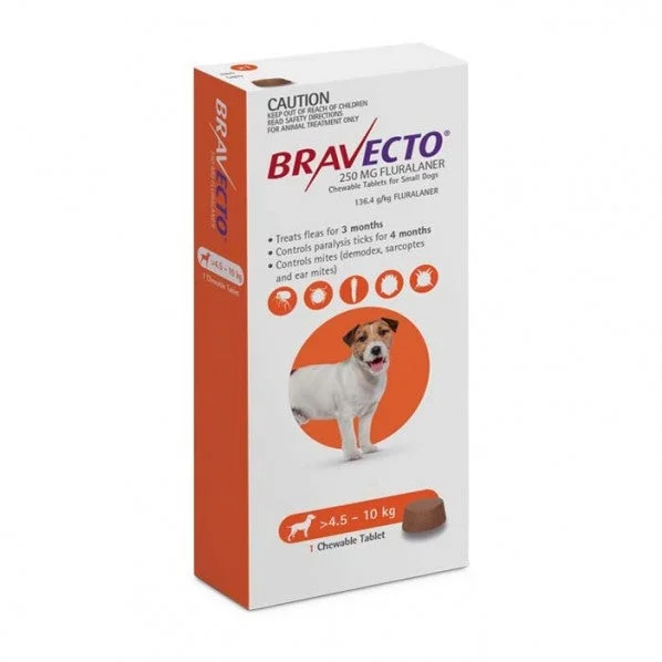 Bravecto Chews 4.5-10Kg Orange