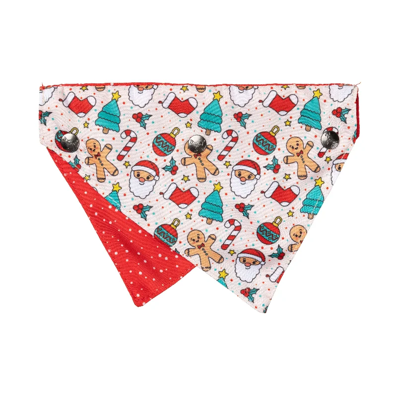 FuzzYard Christmas Tinsel Time Dog Bandana and Bow Tie Set Medium to Large